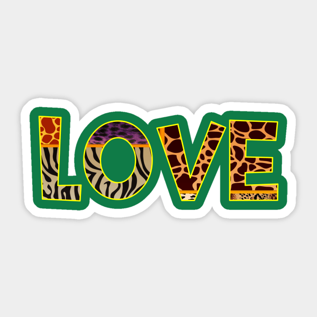 Love Message Leopard Pattern Women’s Positive Vibes Style Sticker by Girl Gang Leader